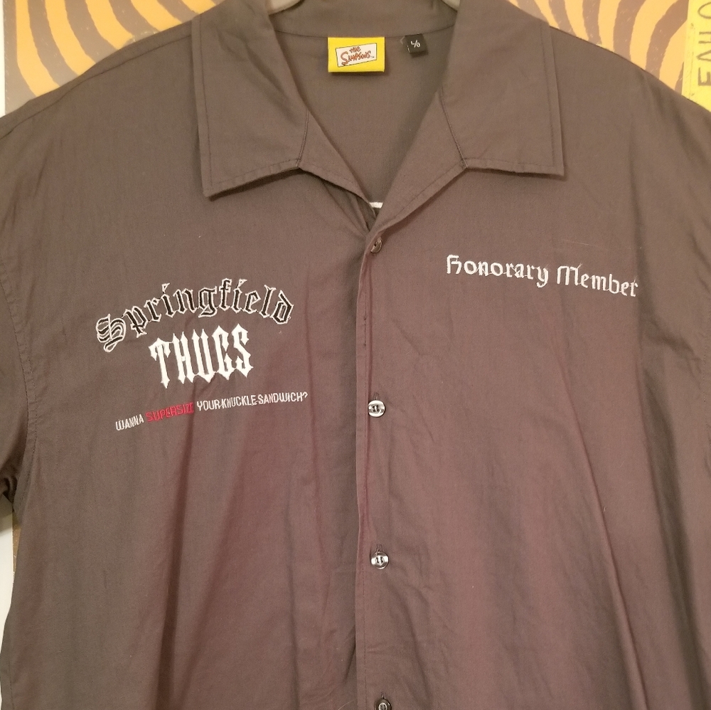 The Simpsons Springfield Thugs Red Kap Work Shirt
